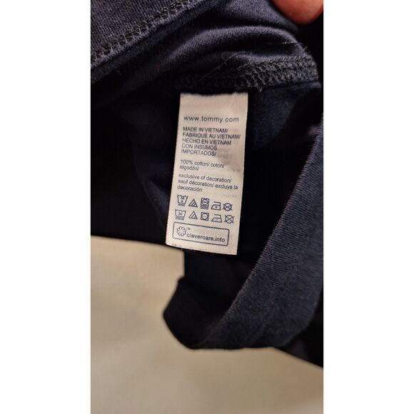 TOMMY HILFIGER Regular Fit Men XXL Logo Navy Blue Short Sleeve 90's Y2K T Shirt - Picture 4 of 5
